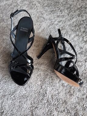 Stuart Weitzman Patent Platform Sandal